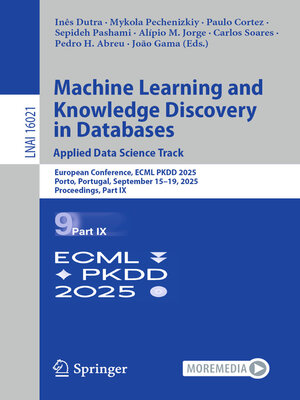 cover image of Machine Learning and Knowledge Discovery in Databases. Applied Data Science Track